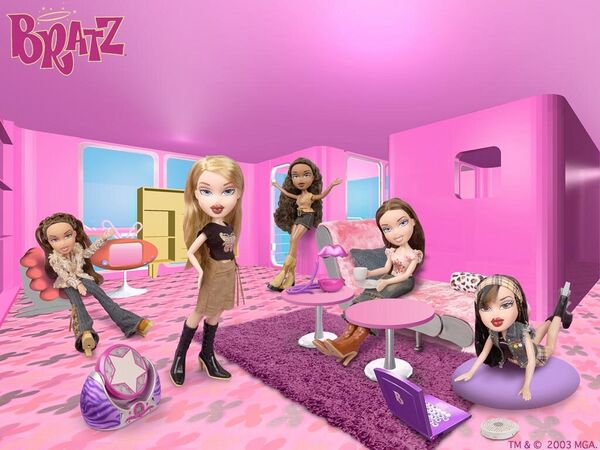 One of the wallpapers on the Japanese Bratz website featuring the main cast.