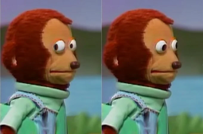 The second famous "Monkey puppet" meme, which came from this series (Awkward Look Monkey Puppet)
