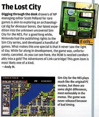 2005 Nintendo Power article in which the rediscovered prototype cartridge was revealed.