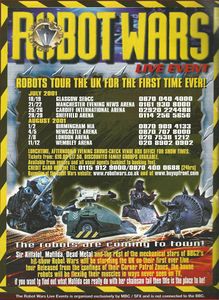 Robot Wars Magazine promoting the Series 5 qualifying live tour.