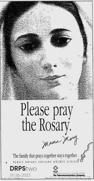 "Please Pray the Rosary" promotional poster