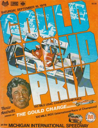 The USAC qualifying race advertised as part of the 1978 Gould Grand Prix race program.
