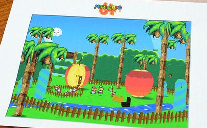 Concept art for the game, using sprites from Super Mario World.
