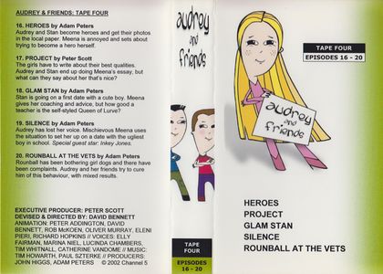 Tape 4 with episodes 16-20 from the mock-up Audrey and Friends VHS box set.