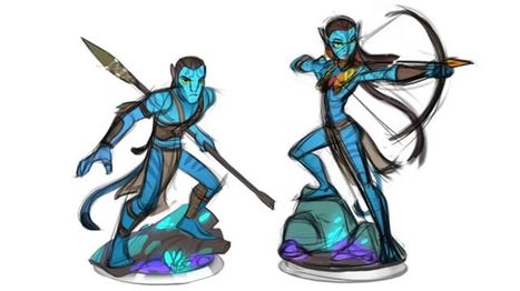 Concept art of the cancelled Avatar figures.