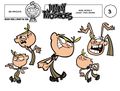 Early sketches of Jimmy, the main character