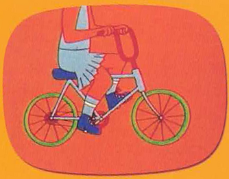 Screenshot of a possible Ident with the aforementionned girl riding a bike."