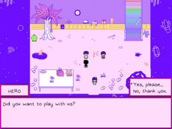 Screenshot of Hero's dialogue, uploaded from a comparison showcase on October 3, 2017.