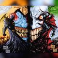 Possible interior art depicting Batman, The Joker, Spawn, and The Clown.
