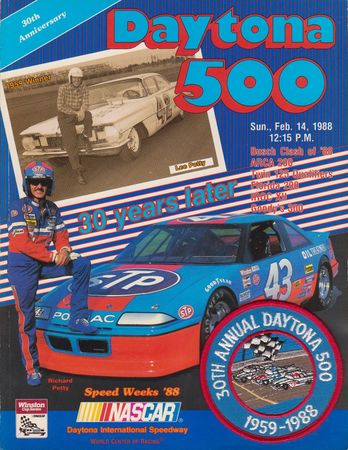 The Daytona race advertised as part of the 1988 Daytona 500 race program.