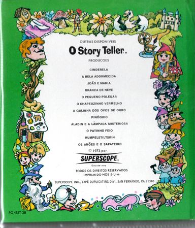 The list of Portuguese-language fairy tale cassette tapes that Superscope released in the 1970s