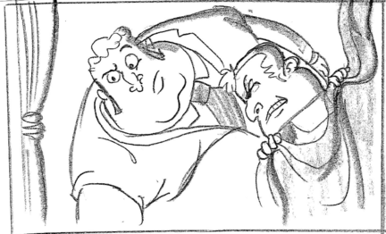 Excerpt from the first act storyboard (3/6).