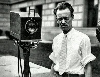 Farnsworth and one of his cameras.