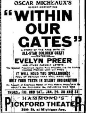 "Within Our Gates" advertisement