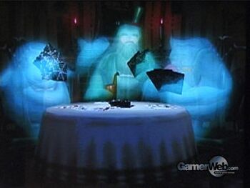 Ghost playing 5-Card poker at the Parlor