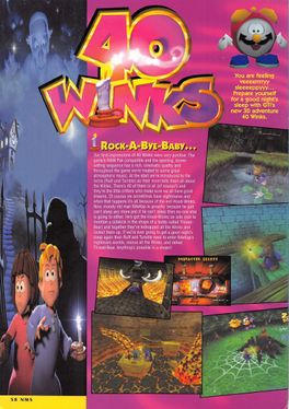 Nintendo Magazine's report of 40 Winks from Dec 1999 (1/3).