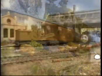 Thomas passing the Breakdown Train