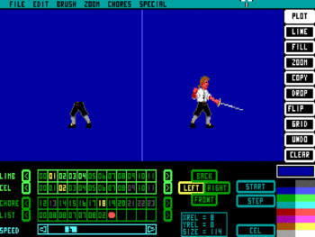 Unused jumping animation for the insult sword fighting sequences