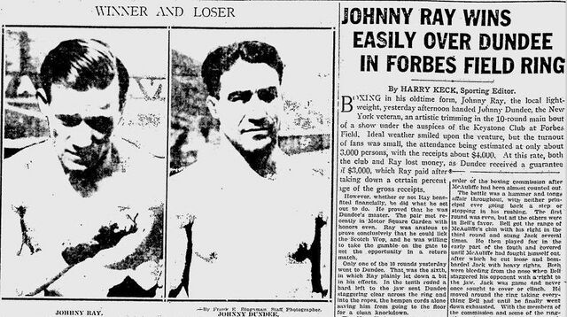 Johnny Ray vs Johnny Dundee (lost radio coverage of boxing match; 1921) - The Lost Media Wiki
