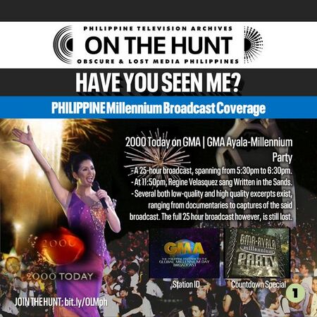 Obscure and Lost Media Philippines "On the Hunt" search flyer for the coverage.