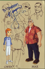 Early sketches of Gwen and Grandpa Max.