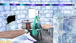 In-game screenshot of the playable demo (With Miku in the beta DIVA Room).