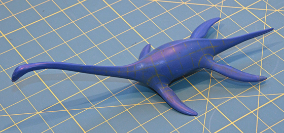Physical model Mike Milne referenced when modelling the pilot's depiction of Cryptoclidus.