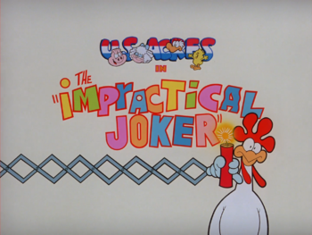 Original title card for "The Impractical Joker".