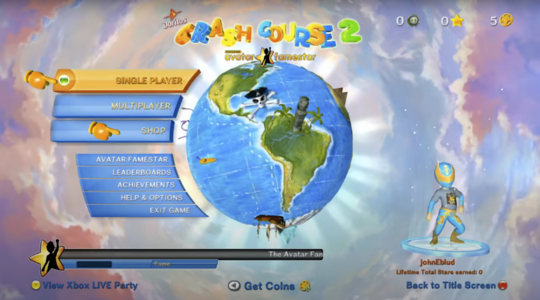 Screenshot of the main menu.