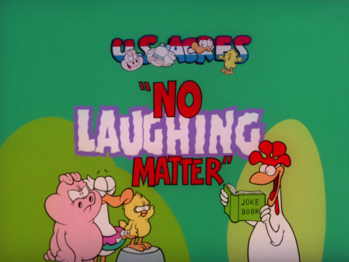 Original Title card for 'No Laughing Matter.'