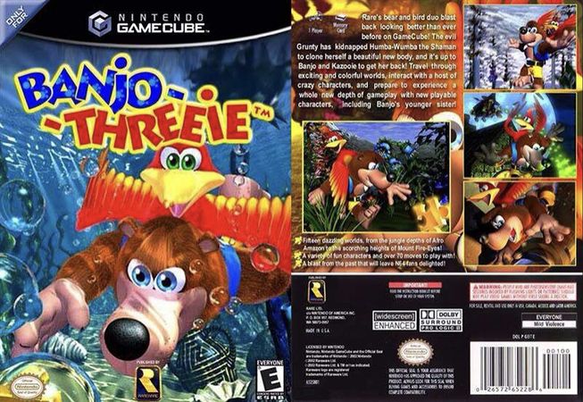 The famous fanmade mock-up of the game's box art.