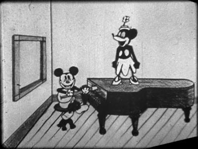 Mickey and Minnie as they appear in the short.