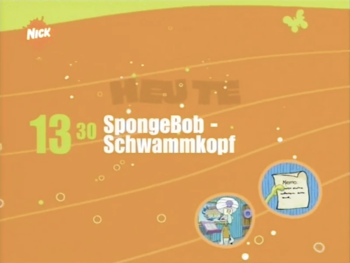 A screenshot from a German Nickelodeon bumper containing part of the lost Astrology with Squidward segment.