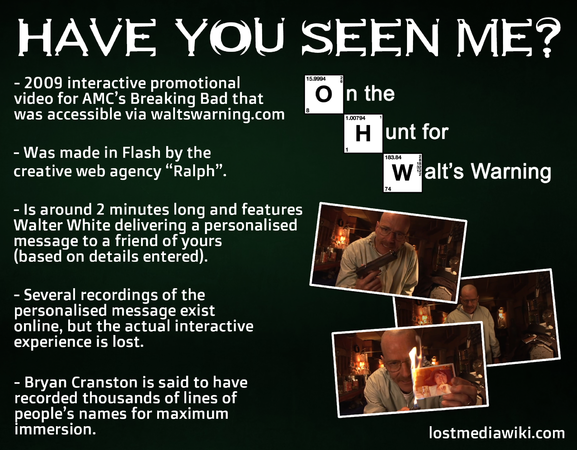 Lost Media Wiki "On the Hunt" search flyer for the game.
