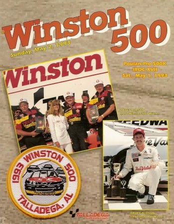 The Talladega race advertised as part of the 1993 Winston 500 race program.