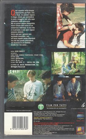 Back of the Italian VHS box cover.
