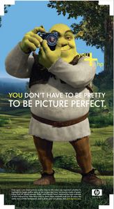 A full render of Shrek from the ad.