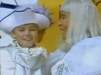 Milton Berle and Ricky Schroder on the Cinderella float.