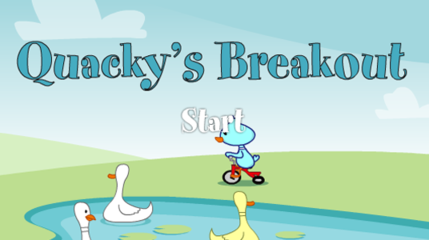 Screenshot of Quacky's Breakout.