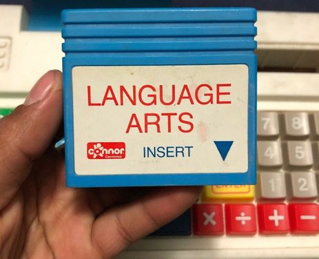 Image of the "Language Arts" cartridge taken from eBay.