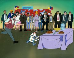 Another cel of the cartoon, featuring a robot, possibly from the episode "Rockin' Robot".