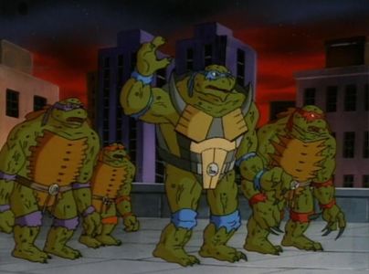 The secondary mutations featured in the animated series. All of which were based on the Raptor Raph design.