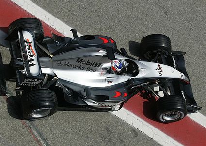 MP4-18 exiting the pits.