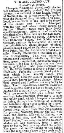Lloyd's Weekly Newspaper reporting on the first match.