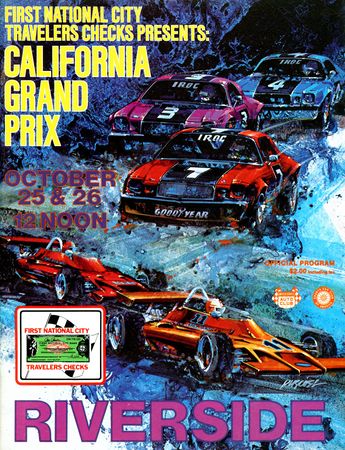 The Riverside races advertised as part of the 1975 California Grand Prix program.