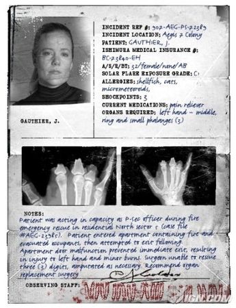 Picture of Jane Gauthier's medical paper.