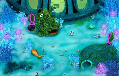 Art of the "Underwater Lab" environment.