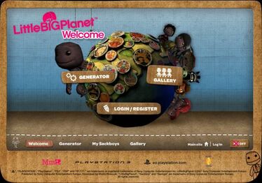 Screenshot of the Welcome Page.