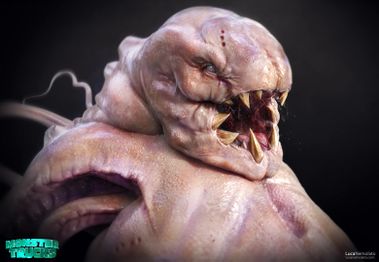 Concept art for the creature in the film.