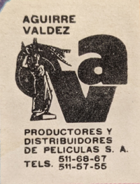 The logo of Aguirre Valdez Productores y Distribuidores de Películas S.A.